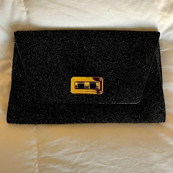 DVF Black Diamonds Dust Clutch
